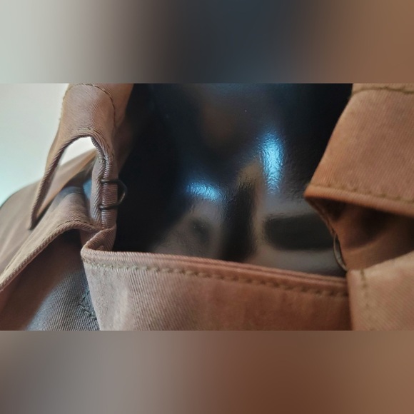 Club Monaco Soft Olive Trench Coat Suede Raincoat Overcoat - Picture 9 of 12